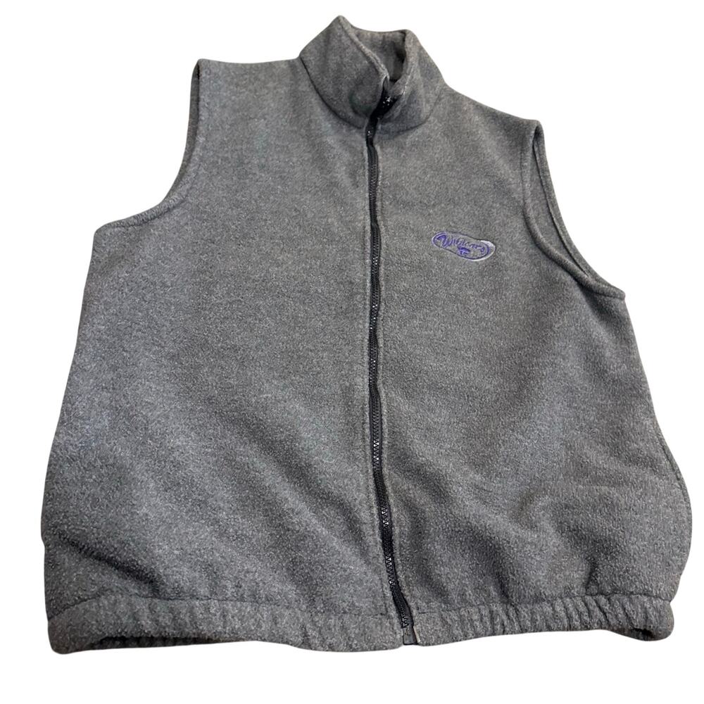 Vintage KSU Kansas State Wildcats Fleece Vest Full Zip Size XL GTM Sportswear